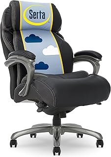 Serta Jackson Big and Tall Executive Office Chair Black (C tier)