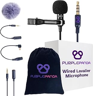 Purple Panda Wired Lavalier Microphone Omnidirectional (C tier)