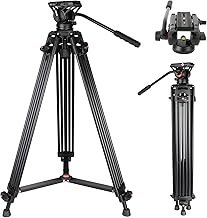 COMAN 74" Professional Aluminum Tripod with Fluid Head (C tier)