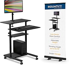 Mount-It Mobile Computer Cart with Monitor Mount (B tier)
