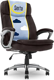 Serta Fairbanks Big and Tall Executive Office Chair 350 lb Capacity Brown (C tier)