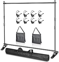 EMART Adjustable Photo Backdrop Banner Stand 10x8ft (A tier)
