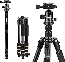 ZOMEi 62" Aluminum Camera Tripod with Ball Head (C tier)