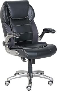 Amazon Basics Ergonomic High-Back Office Chair Flip-Up Arms Black (C tier)