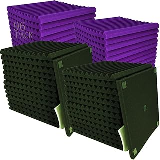 Allxinlog Acoustic Foam Panel Wedge 12x12x1 96-Pack (D tier)