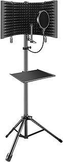 Studio Recording Microphone Isolation Shield with Pop Filter (C tier)