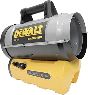 DeWalt 68000 BTU Cordless Forced Air Propane Heater (S tier)