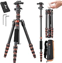 K&F Concept 60" Carbon Fiber Camera Tripod with Ball Head (B tier)