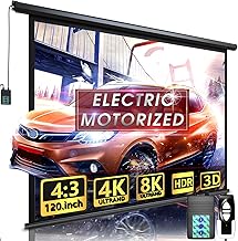 120-inch Electric Motorized Projector Screen with Remote (D tier)