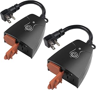 HBN Outdoor Smart WiFi Plug Dual Outlet 2 Pack (A tier)