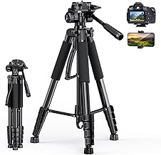 UBeesize 67" Aluminum Camera Tripod with Bluetooth Remote (D tier)