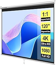 VIVOHOME 120-inch 1:1 Pull Down Projector Screen (C tier)