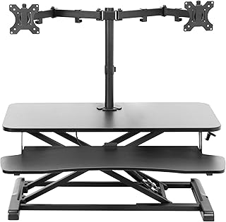 VIVO 32 inch Standing Desk Converter with Dual Monitor Mount (B tier)