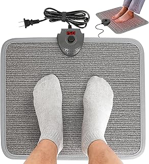 Heated Floor Mat Under Desk Foot Warmer Carpet Grain (A tier)