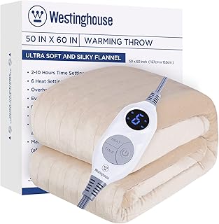 Westinghouse Electric Blanket Heated Throw 50x60 Beige (S tier)