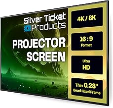 Silver Ticket Products S7 Series 120-inch 16:9 Fixed Frame Projector Screen (A tier)