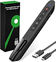 Rechargeable Presentation Clicker with Green Laser (C tier)