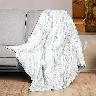 WOOMER Heated Blanket Throw 50x60 Faux Fur (A tier)