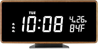 Wooden Digital Alarm Clock with Bluetooth Speaker (D tier)