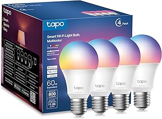 TP-Link Tapo Smart Light Bulb A19 RGBW 4-Pack (A tier)
