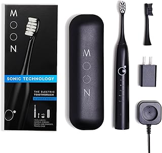 MOON Sonic Electric Toothbrush for Adults, Black (C tier)