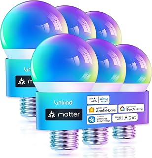Linkind Matter Smart Light Bulb A19 RGBTW 6-Pack (A tier)