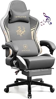 GTPLAYER Gaming Chair with Bluetooth Speakers Gray (D tier)