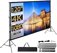 120-inch 16:9 Portable Projector Screen with Stand (C tier)