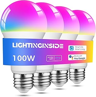 Lightinginside Smart Light Bulb A19 100W RGBCW 4-Pack (C tier)