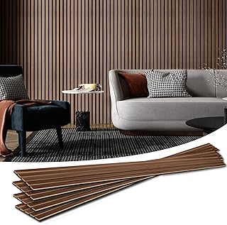 Art3d Wood Slat Acoustic Panels 4-Pack Walnut (B tier)