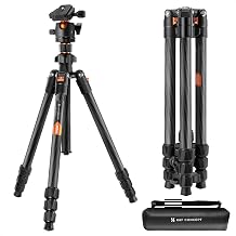 K&F CONCEPT 64" Carbon Fiber Camera Tripod with Ball Head (B tier)
