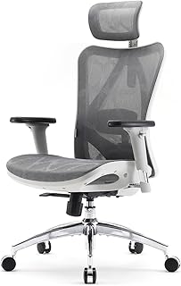 SIHOO M57 Ergonomic Mesh Office Chair 330 lbs Capacity Light Grey (B tier)