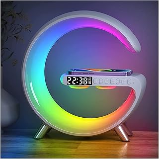 Smart LED Table Lamp with Wireless Charger and Alarm Clock (C tier)