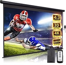 120-inch 4:3 Electric Motorized Projector Screen with Remote (D tier)