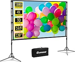 GAINVANE 120-inch 16:9 Portable Projector Screen with Stand (C tier)
