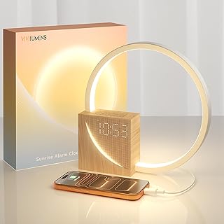 Vivilumens Sunrise Alarm Clock with White Noise (B tier)