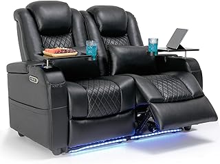 Home Theater Seating Game Movie Recliner Black (C tier)