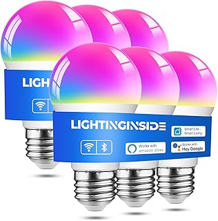 Lightinginside Smart Light Bulb A19 RGBCW 6-Pack (C tier)