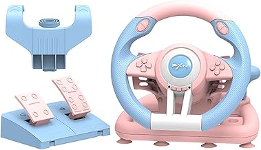 PXN V3II Racing Wheel with Pedals 180 Degree Pink (F tier)