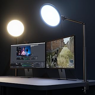 Weilisi 10.2" Desk Ring Light with C-Clamp Stand (C tier)