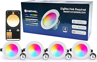 GIDERWEL ZigBee Smart Recessed LED 4 Inch 4-Pack (B tier)