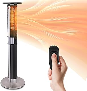 SereneLife Infrared Patio Heater Tower 1500W (C tier)
