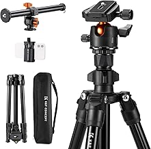 K&F Concept 76" Aluminum Camera Tripod with Ball Head (C tier)