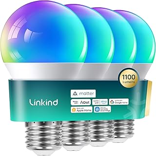 Linkind Matter Smart Light Bulb A19 75W 4-Pack (A tier)