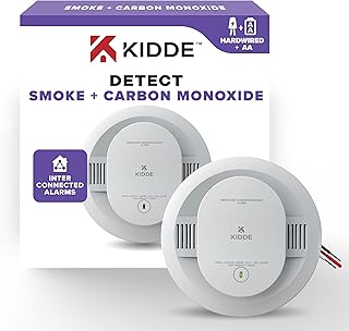 Kidde Smoke and Carbon Monoxide Detector Hardwired AA Battery (C tier)