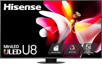 Hisense 65-Inch U8 Mini-LED ULED 4K (A tier)