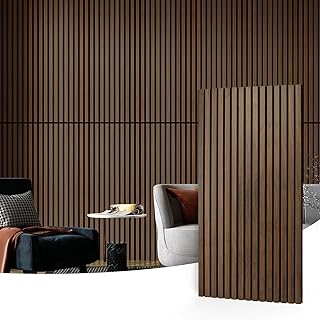 Art3d Wood Slat Acoustic Panels 47.2x23.6 4-Pack Dark Walnut (B tier)