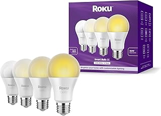 Roku Smart Light Bulb A19 Dimmable 4-Pack (C tier)