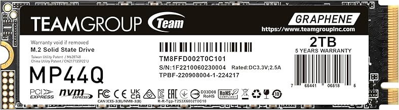 TEAMGROUP MP44Q 2TB PCIe Gen4 NVMe SSD (C tier)
