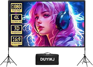 DUYIKJ 120-inch 16:9 Portable Projector Screen with Stand (C tier)